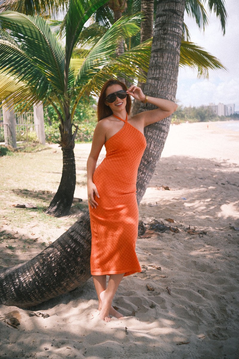 Alaire Resortwear beachwear photographed by the beach in Isla Verde