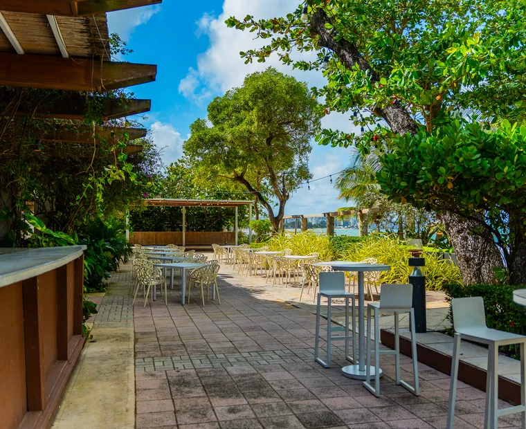 Sea Almond Garden event setup at Vivo Beach Club