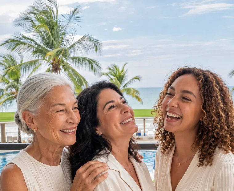 Members celebrating together at Vivo Beach Club