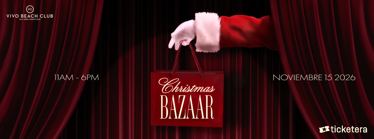 Ticketera artwork for Christmas Bazaar at Vivo Beach Club