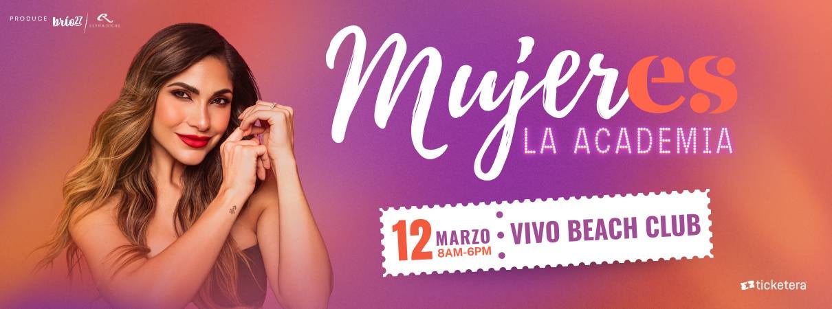 Ticketera artwork for MujerEs - La Academia at Vivo Beach Club