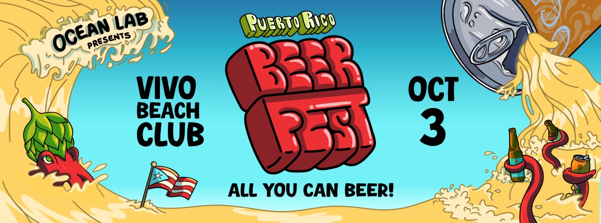 Ticketera artwork for Puerto Rico Beer Fest 2026 at Vivo Beach Club